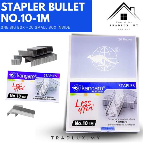 Kangaro Stapler Bullet Staples No M Dawai Kokot Ubat Stapler