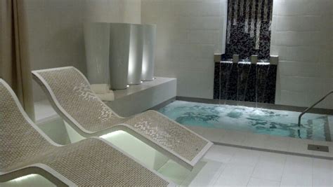 Heated Glass Tile Chaise Lounge At Mandara Spa Cherokee Nc