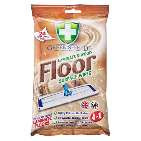 Green Shield Laminate Wood Ex Large Floor Wipes S H B