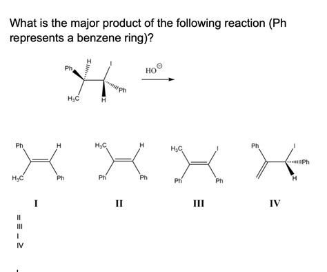 Solved What Is The Major Product Of The Following Reaction Chegg