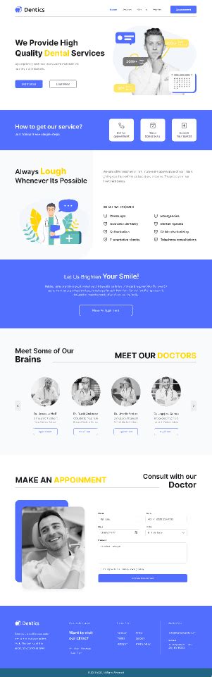 Landing Page For Dental Clinic Community Figma