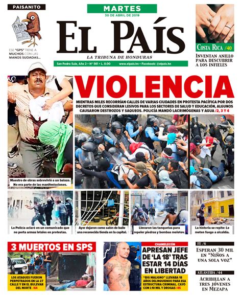 VICTORIA,YORO, HONDURAS.: PROTESTAS EN HONDURAS Y PORTADAS DE DIARIOS IMPRESOS.