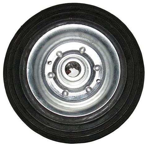 Steel Hub Wheel With Solid Rubber Tyre 1 Inch Ray Grahams Diy Store