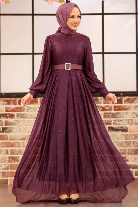 Luxury Purple Muslim Prom Dress 4674MOR Neva Style