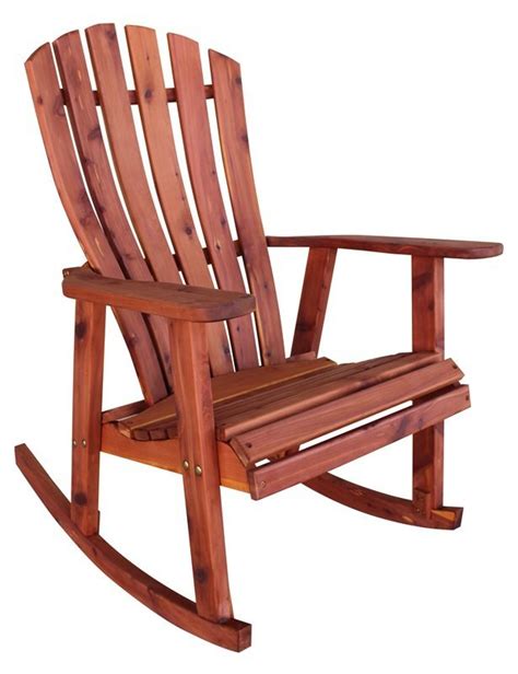 Cedar Wood Lumbar Support Adirondack Rocker From Dutchcrafters Amish