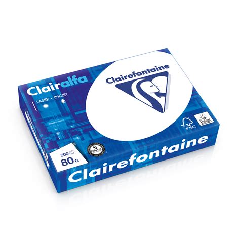 Clairefontaine Clairalfa G A Ramette Feuilles Blanc X Ramette