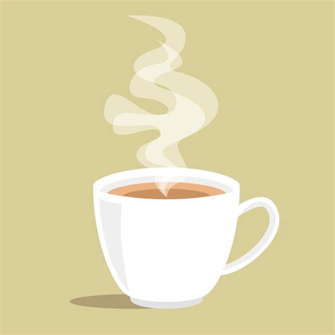 Hot Tea Coffee Cup Vector Illustration Vector Art At Vecteezy