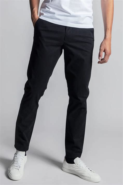 Black Chino | Tapered Cotton Stretch Trouser - ASKET