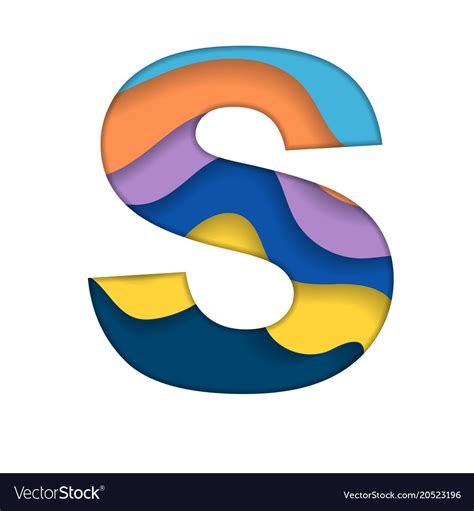 Colorful Letter S Royalty Free Vector Image VectorStock