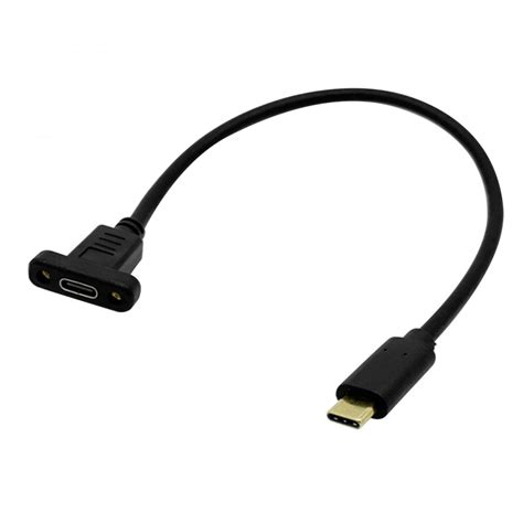 Bulkhead Pass Through Extension Usb C 3 1 Male To Female 30cm Audiophonics