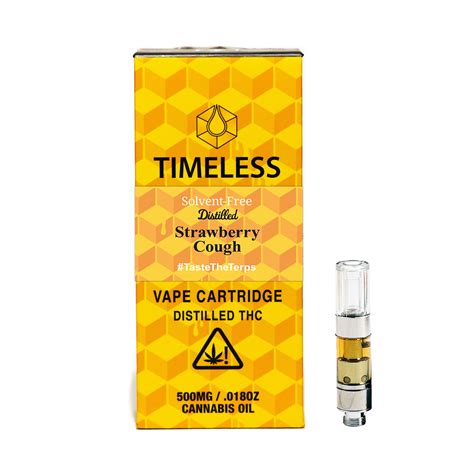 Timeless Vapes Timeless Strawberry Cough 500mg Vape Cartridge Energy