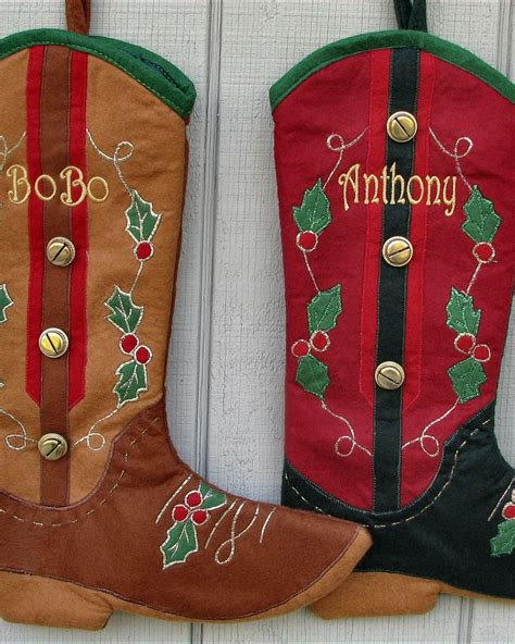 Cowboy Boot Christmas Stocking Pattern