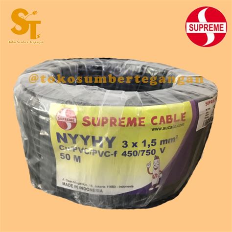 Jual Kabel NYYHY Supreme 3X1 5 Mm 3X1 5 Mm 50 M 50 Meter Serabut