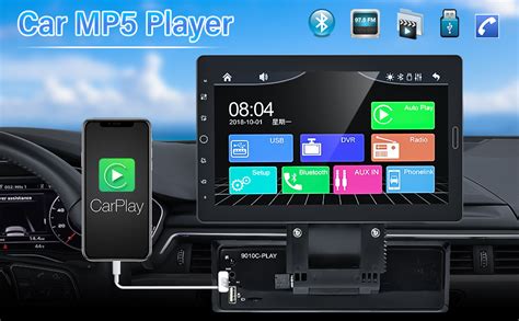 Hikity Autoradio Din Carplay Android Auto Con Pollici P Hd