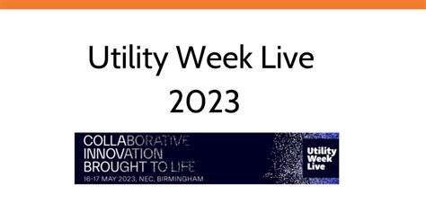 Utility Week Live 2023 Future Water Association