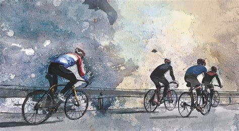 Cycling Art Road Bike Watercolor Cycling Artwork Bicycle Art Bike