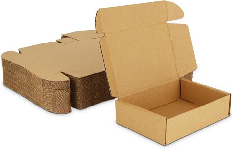 Apacali 50 Pack 150x100x40mm Small Shipping Boxes 6x4x2 Inch Brown