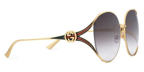 Gucci™ Gg0225s 001 63 Gold Sunglasses