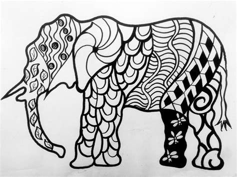 zentangle elephant by christopheguillume on DeviantArt