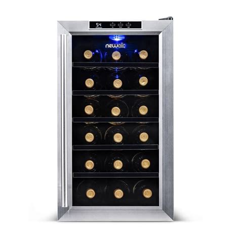 Newair 18 Bottle Capacity Stainless Steel Freestanding Wine Chiller At