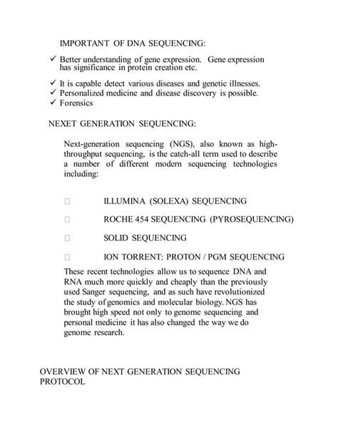 Next Generation Sequencing PDF