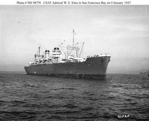 Usn Ships Uss Admiral W S Sims Ap 127 Later Usns General William O