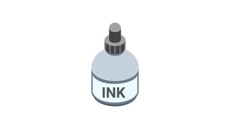 Animated Ink Bottle Alpha Channel Elements Motion Graphics Ft