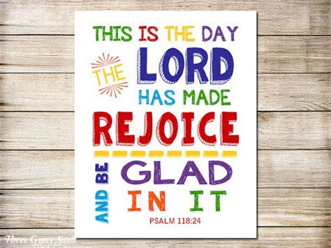 Printable Art This Is The Day The Lord Has Made Psalm 11824 Bible