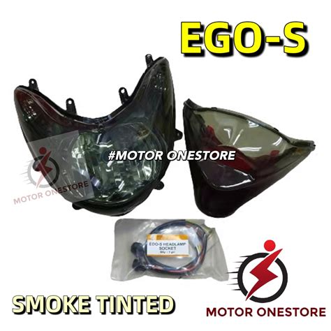 Ego S Head Lamp Smoke Tail Lamp Cover Smoke Socket Lampu Depan