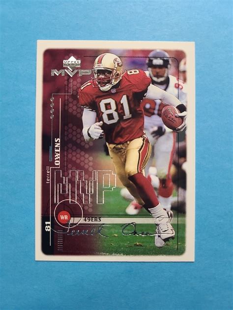 TERRELL OWENS 1999 UPPER DECK MVP SILVER SCRIPT FOOTBALL CARD 168