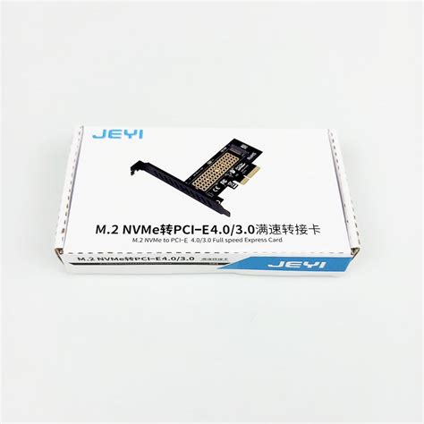 Jeyi M Nvme Ssd To Pci E X Expansion Adaptor Card Sk Black