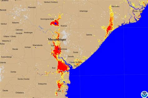 NOAA Satellites Help Locate Flooding After Cyclone in Mozambique | NESDIS