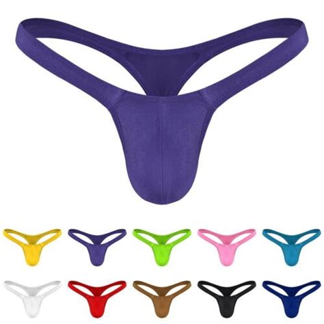 High Quality Polyester Men S G String Thong Underwear Sexy T Back Bikini Ebay