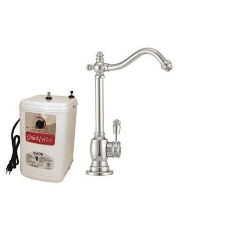 Westbrass Victorian Single Handle Hot And Cold Water Dispenser Faucet In Polished Nickel With