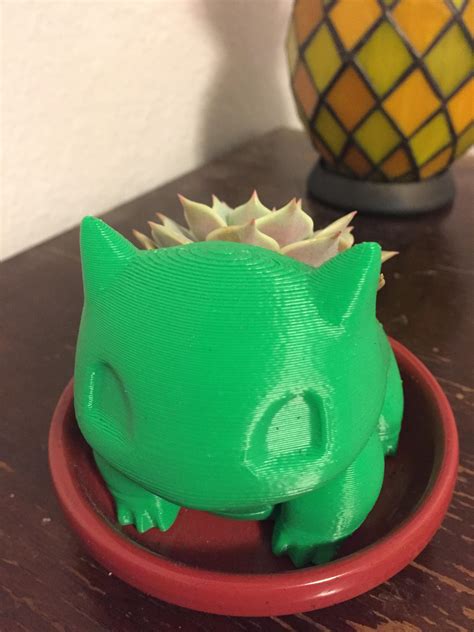 3d Printed Bulbasaur Cactus Pot Image Abyss