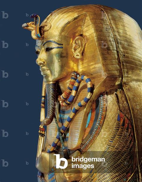 Egyptian Civilization Tutankhamens Sarcophagus Decorated In Gold And