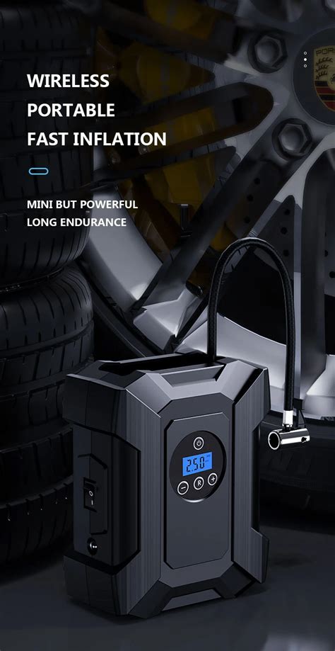 Portable Smart Fast Inflation Mini Digital Bike Tire Inflator In Stock 150 Psi Air Compressor