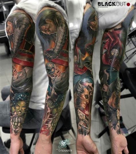 Excellent Dc Comics Tattoos For Men Tattoo Sleeve Men