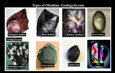 obsidian colors types  obsidian   geology  geology