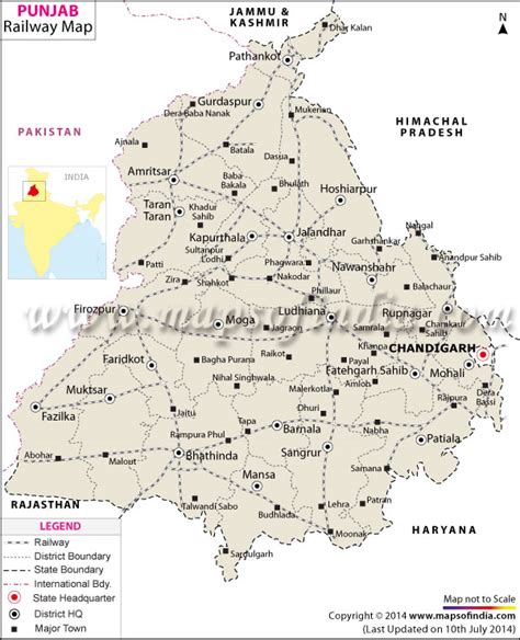 Punjab Railway Map