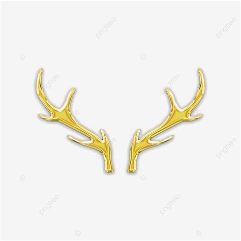 Elk Antlers White Transparent Golden Elk Antlers Antlers Clipart