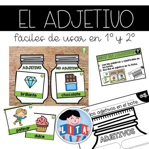 The Spanish Version Of El Adjeto With Pictures And Words