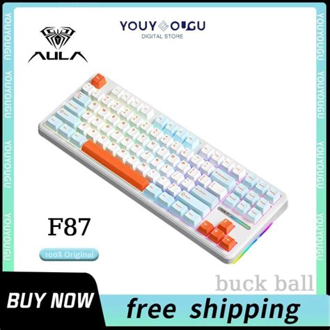 Spot Goods AULA F Bluetooth Wireless Mechanical Keyboard Hot Swap Gasket Structure PCB RGB