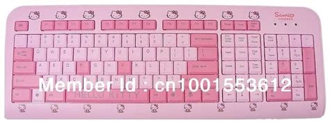 NEW Hello Kitty keyboard notebook/computer keyboard hello Kitty pink cartoon keyboard Notebook ...