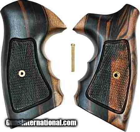 Smith Wesson N Frame Combat Tigerwood Grips Checkered For Sale