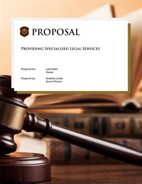 Legal Services Proposal Downloadable Template