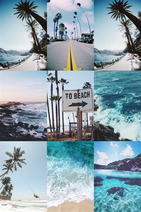 Collage Beach Aesthetic Desktop Wallpaper