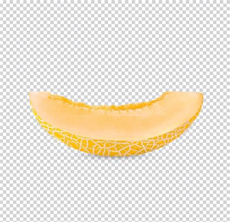 Premium PSD Fresh Cantaloupe Slice Isolated Premium Psd