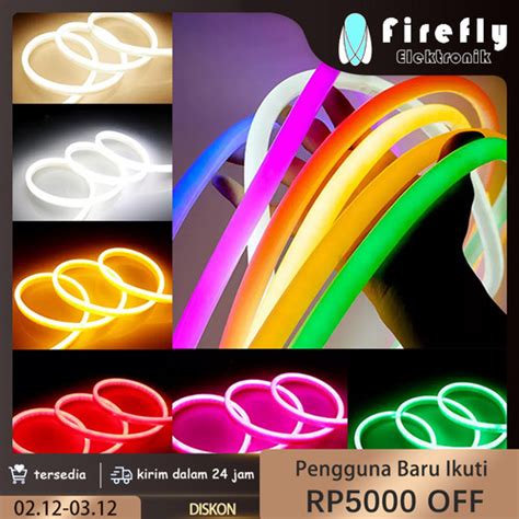 Jual Lampu Led Neon Flex Selang V Meteran Flexible Sign Strip