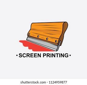 Logo Screen Printing Squeegee Design Vector Stock Vector Royalty Free